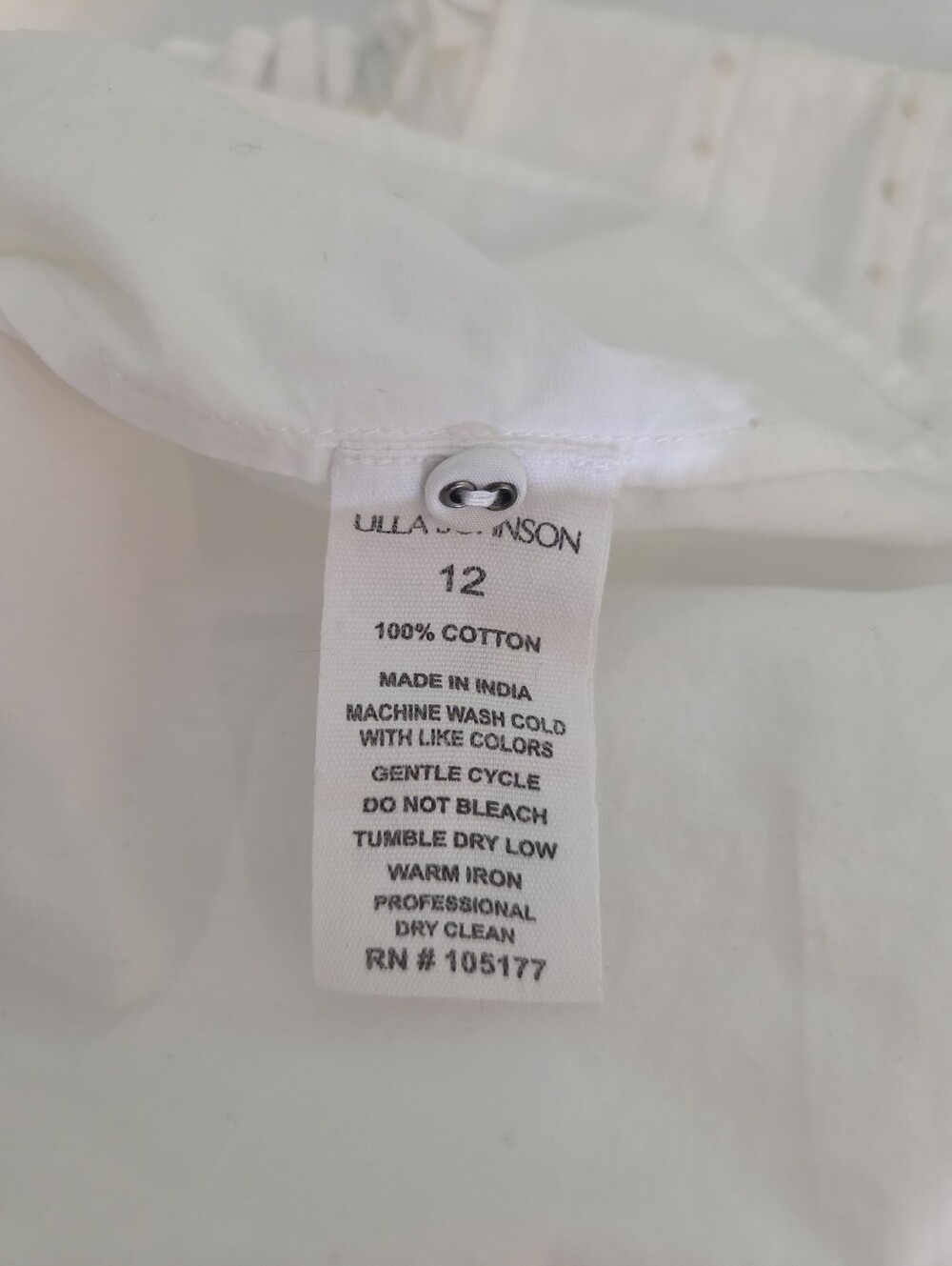 Ulla Johnson Adeline Cotton Blouse In White - Picture 7 of 7